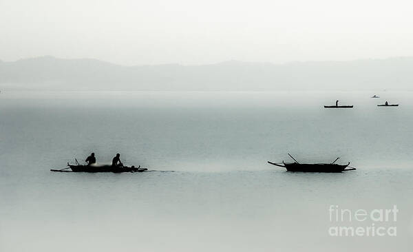 Boat Art Print featuring the photograph Fishing On The Philippine Sea  by Michael Arend