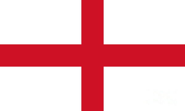 England Art Print featuring the digital art Flag of England St Georges Cross Authentic version to scale by Sterling Gold