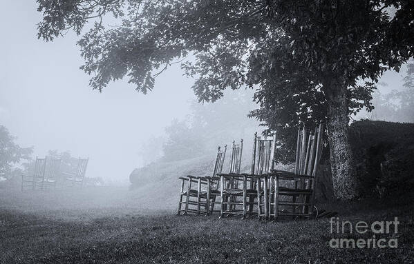 Black And White Photography Art Print featuring the photograph Fogbound by David Waldrop