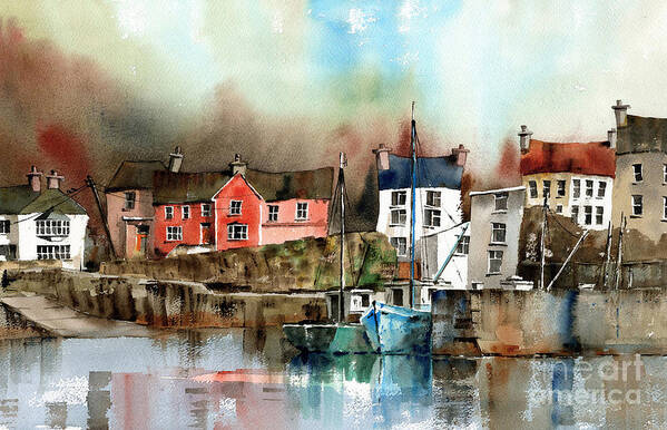 Val Byrne Art Print featuring the painting Glandore Harbour West Cork #3 by Val Byrne