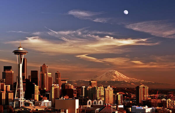 Seattle Art Print featuring the photograph Golden Seattle by Darren White
