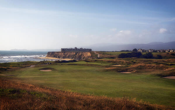 Golf Course Art Print featuring the photograph Golf Course on Half Moon Bay #1 by Mountain Dreams