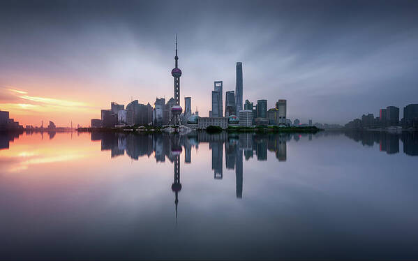 Shanghai Art Print featuring the photograph Good Morning Shanghai by Jes?s M. Garc?a