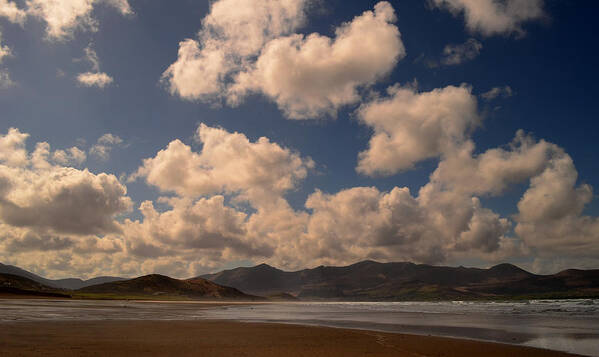 Clouds Art Print featuring the photograph Gowlane beach by Barbara Walsh