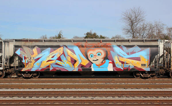 Graffiti Art Print featuring the photograph Graffiti Rail Car 1 by Joseph C Hinson