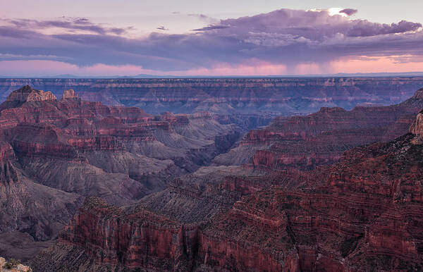 Monsoons Art Print featuring the photograph Grand Canyon North Rim by Tassanee Angiolillo