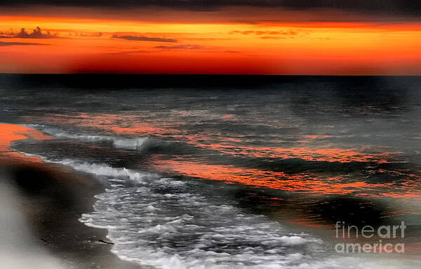 Sunset Art Print featuring the photograph Gulf Coast Sunset by Clare VanderVeen