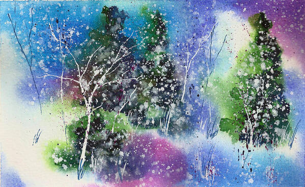 Solstice Art Print featuring the painting Holiday Card 26 by Nelson Ruger