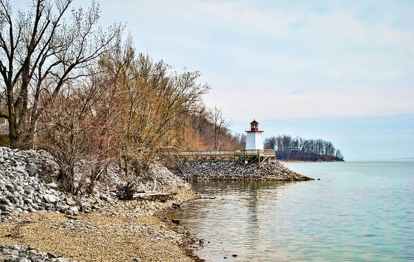 Inlet Art Print featuring the photograph Inlet Lighthouse 2 by Greg Jackson