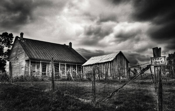 Abandoned Art Print featuring the photograph Keep Out by Robert FERD Frank