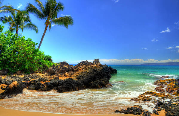 Makena Art Print featuring the photograph Makena Secret Cove Paako Beach by Kelly Wade