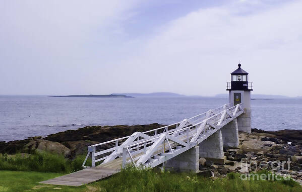 Marshall Point Light Art Print featuring the photograph Marshall Point Light 1 Stylized by Patrick Fennell