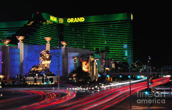 Mgm Art Print featuring the photograph MGM Grand Hotel and Casino by Eddie Yerkish