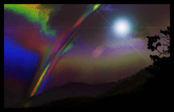 Unusual Times Ahead Art Print featuring the photograph Moonbow To The North by Susanne Still