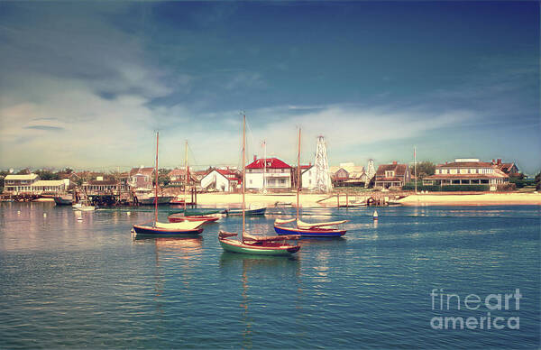 Nantucket Art Print featuring the photograph Morning Boats Nantucket by Jack Torcello