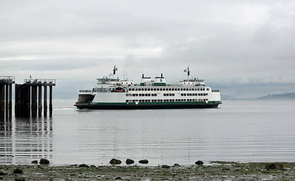 Ferry Issaquah Art Print featuring the photograph The Dock's in Sight by E Faithe Lester