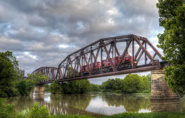A&m Railroad Art Print featuring the photograph Old Frisco Bridge by James Barber