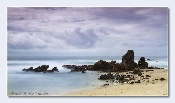 Port Macquarie Nsw Australia Art Print featuring the photograph On the rocks 01 by Kevin Chippindall