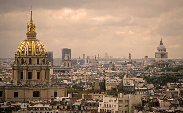 Paris Art Print featuring the photograph Paris Cityscape by John Topman