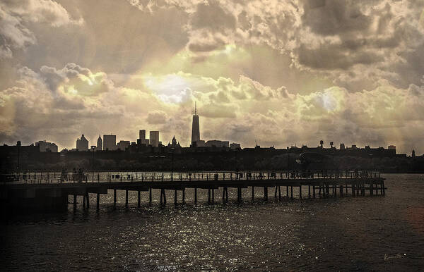 Manhattan Art Print featuring the photograph Pier View 1 by Madeline Ellis