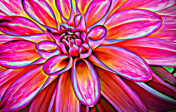 Flower Art Print featuring the photograph Pop Art Dahlia by Mary Jo Allen