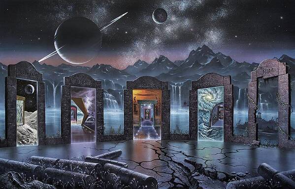 Alternate Art Print featuring the photograph Portals to alternate universes, artwork by Science Photo Library Alternate Art Print featuring the photograph Portals to alternate universes, artwork by Science Photo Library