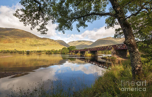 River Orchy Art Print featuring the photograph Railway Viaduct Over River Orchy by Bel Menpes