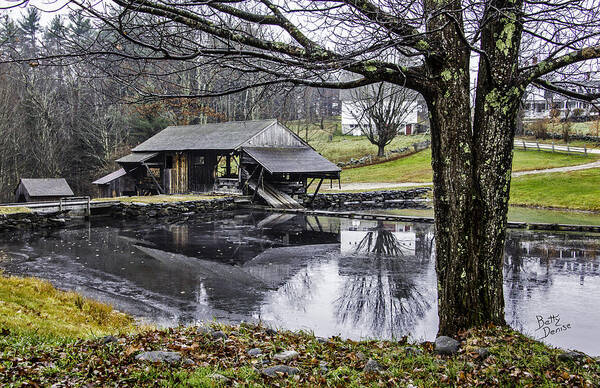 Sawmill Art Print featuring the photograph Sawmill in Late Fall by Betty Denise