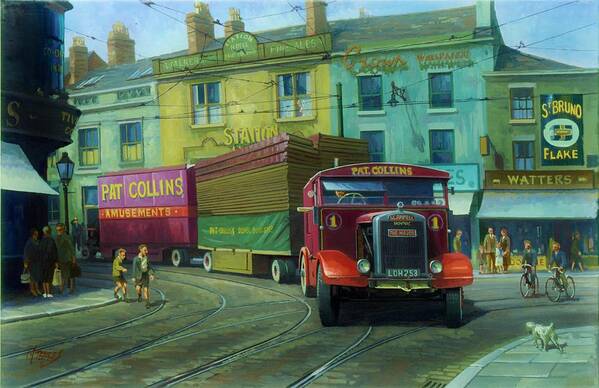 Truck Art Print featuring the painting Scammell Showtrac by Mike Jeffries
