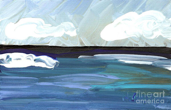 Seascape Art Print featuring the painting Seascape 23 by Helena M Langley
