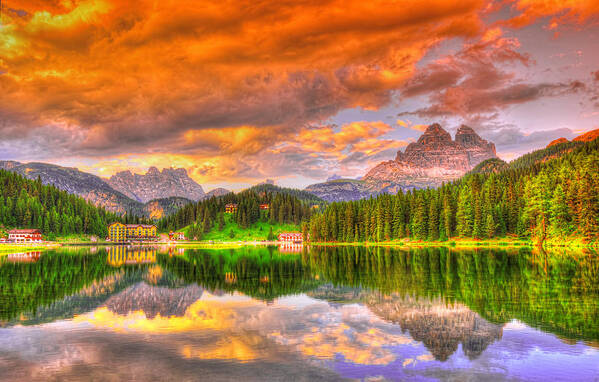 Dolomite Art Print featuring the photograph Silence of Dusk by Midori Chan