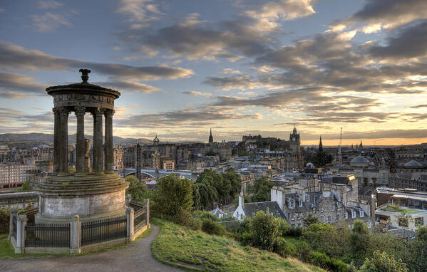 Edinburgh Art Print featuring the photograph Skyline of Edinburgh Scotland by Michalakis Ppalis
