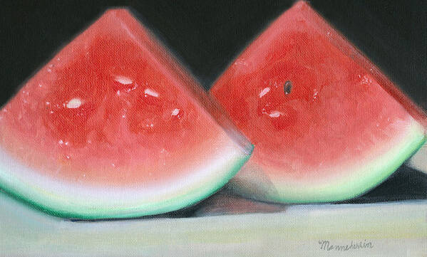 Watermelon Art Print featuring the painting Slices of Summer by Melissa Herrin