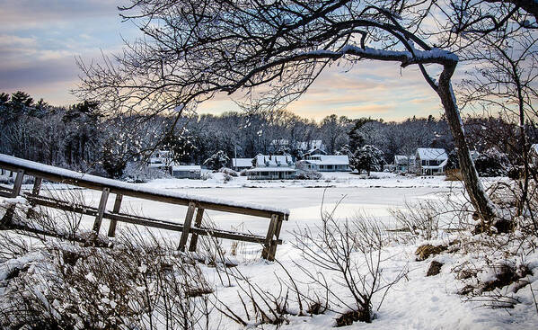 Landscape Art Print featuring the photograph Squeteague Harbor Winter by Jennifer Kano