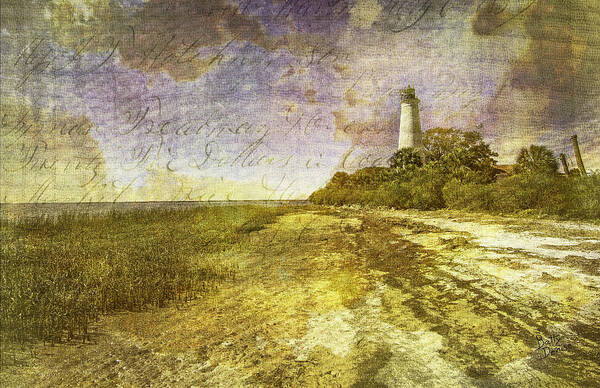 St Art Print featuring the photograph St Marks Lighthouse FL Tapestry by Betty Denise