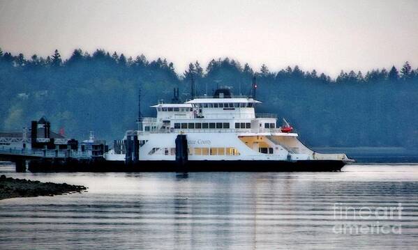 Ferry Art Print featuring the photograph Steilacoom Ferry At Dusk by Chris Anderson