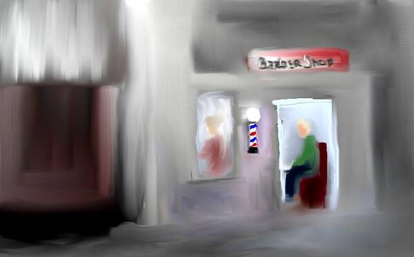 Barbershop Art Prints Art Print featuring the digital art Still Open by Jessica Wright