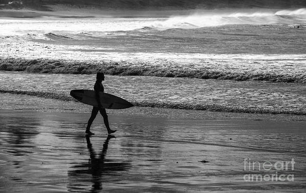 Surfer Art Print featuring the photograph Surfer at Palm Beach by Sheila Smart Fine Art Photography