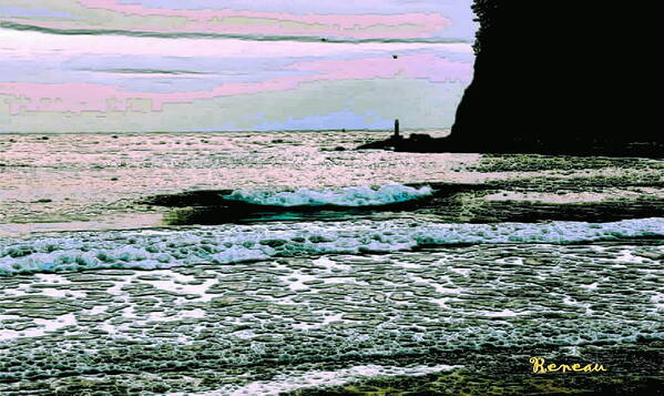Sea Art Print featuring the photograph Surreal Seascape by A L Sadie Reneau