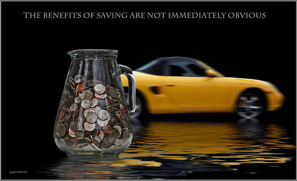 Jar Art Print featuring the photograph The Benefits Of Saving by Aleksander Rotner