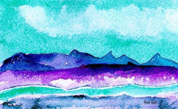 Watercolor Art Print featuring the painting The Colorado River by Anne Duke