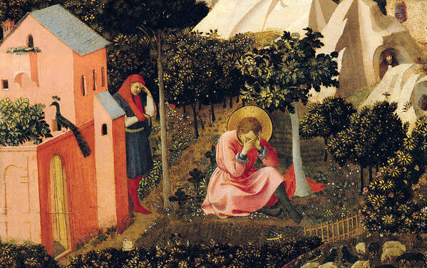 Fra Angelico Art Print featuring the painting The Conversion of Saint Augustine by Fra Angelico