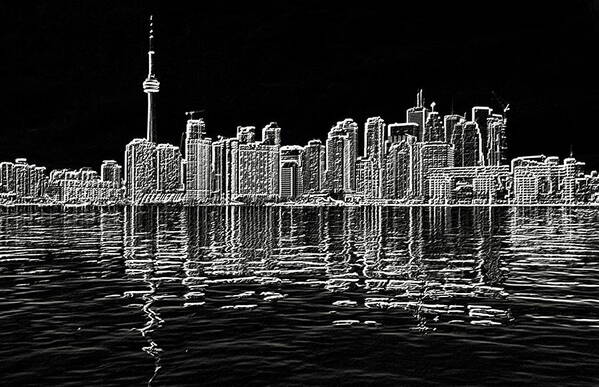 Toronto Art Print featuring the photograph Toronto Skyline by Valentino Visentini