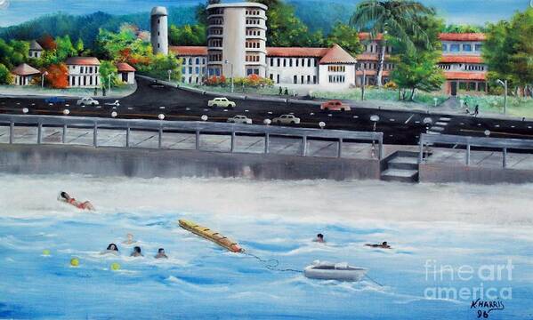 Water Art Print featuring the painting Vacation in the Caribbean by Kenneth Harris