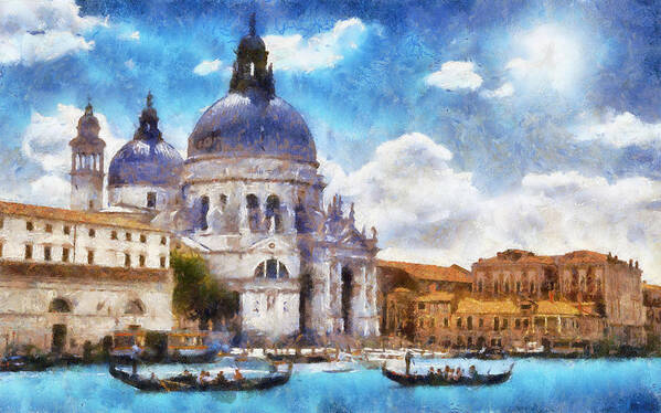 Venice Art Print featuring the painting Venice by Lilia S
