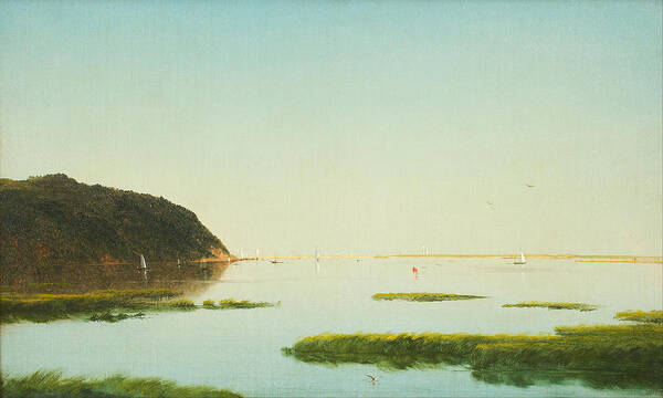 John Frederick Kensett Art Print featuring the painting View of the Shrewsbury River New Jersey by John Frederick Kensett