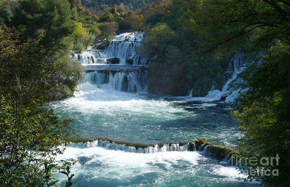 Skradinski Buk Art Print featuring the photograph Waterfalls - Krka National Park - Croatia by Phil Banks