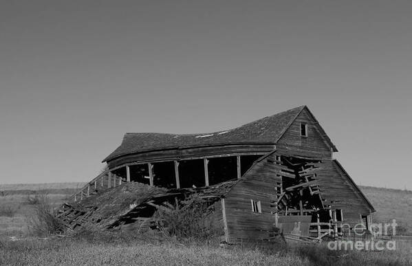 Barns Art Print featuring the photograph Weatherd Barn by Yumi Johnson