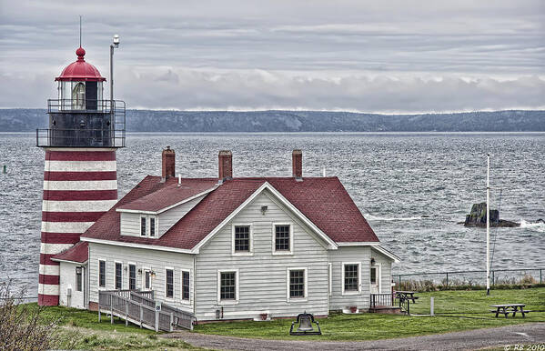 Architecture Art Print featuring the photograph West Quoddy Head Lighthouse by Richard Bean