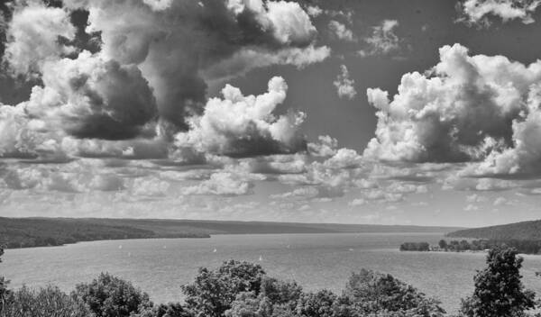 Cayuga Lake Art Print featuring the photograph Windy Cayuga by Monroe Payne